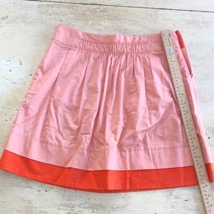 Jcrew orange colorblock skirt size 2